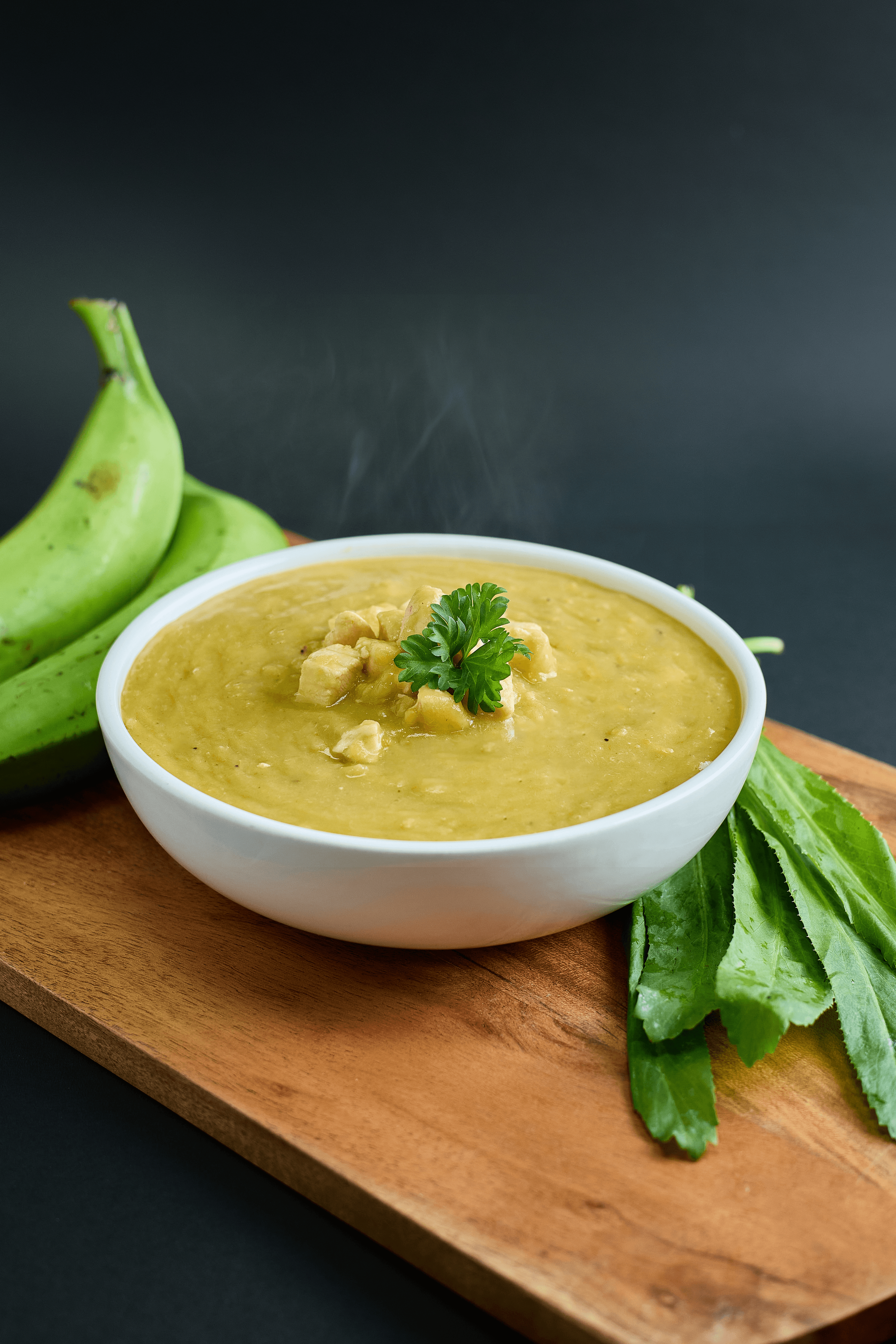 Crema de Platano con Pollo